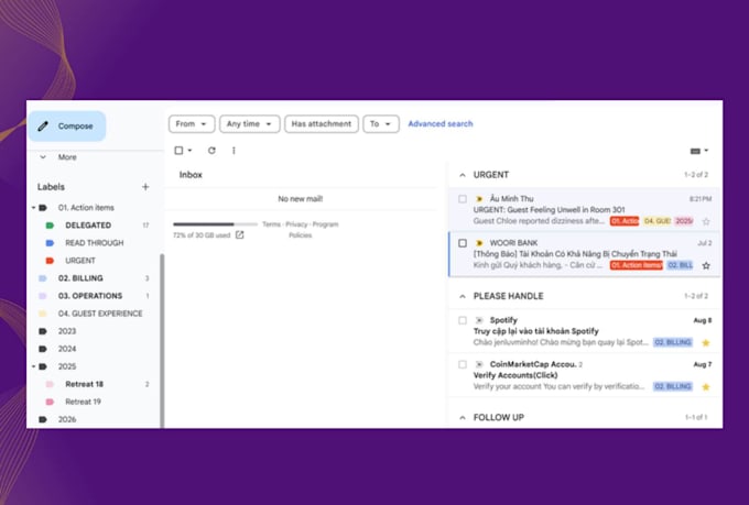 be your virtual assistant in inbox, calendar, meeting